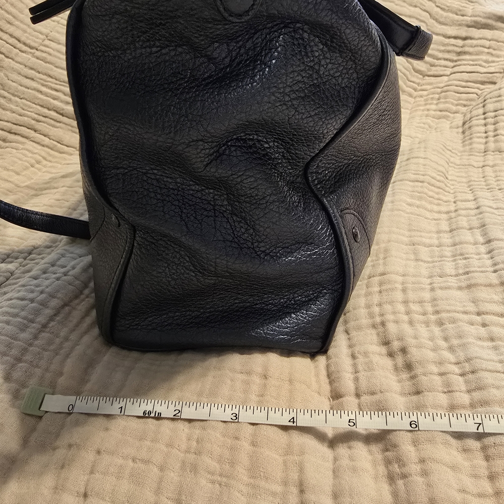 Coach Navy Blue Leather Satchel - Picture 2 of 9